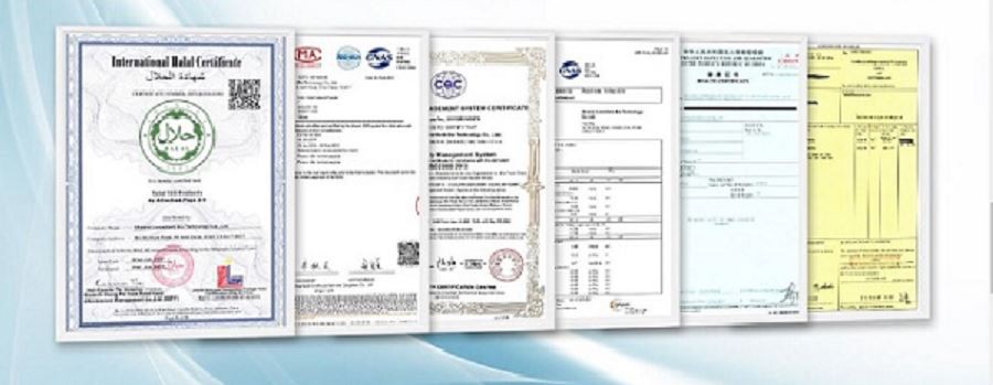 Cordyceps sinensis extract certificate