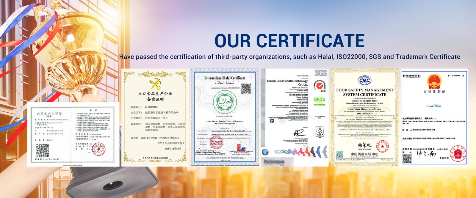 Loniereherb certificate Loniereherb certificate