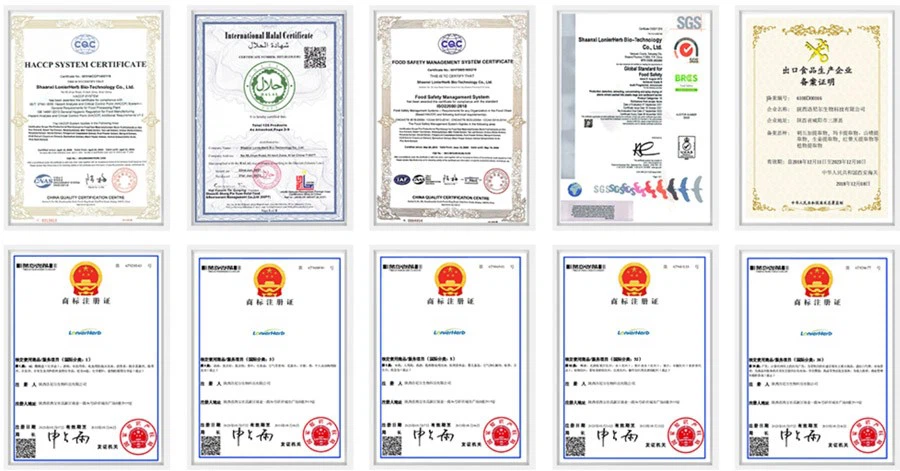 Lonierherb Certificate Lonierherb Certificate