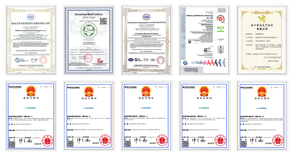 LonierHerb Certificate LonierHerb Certificate